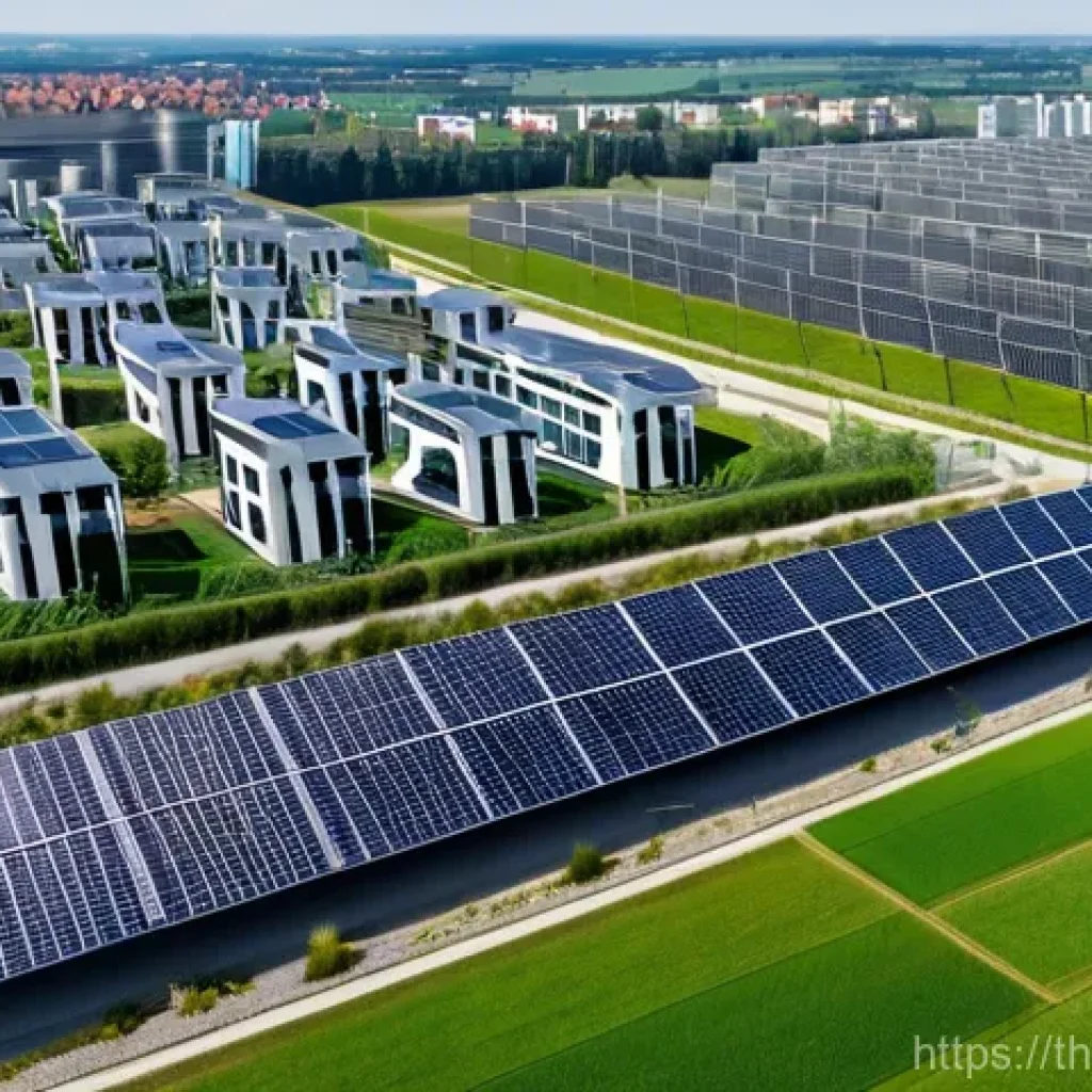 탄소예산 정책의 국제적 사례 연구 - "A wide shot of a modern, sustainable cityscape in Germany, illustrating the 'Energiewende' (energy ...