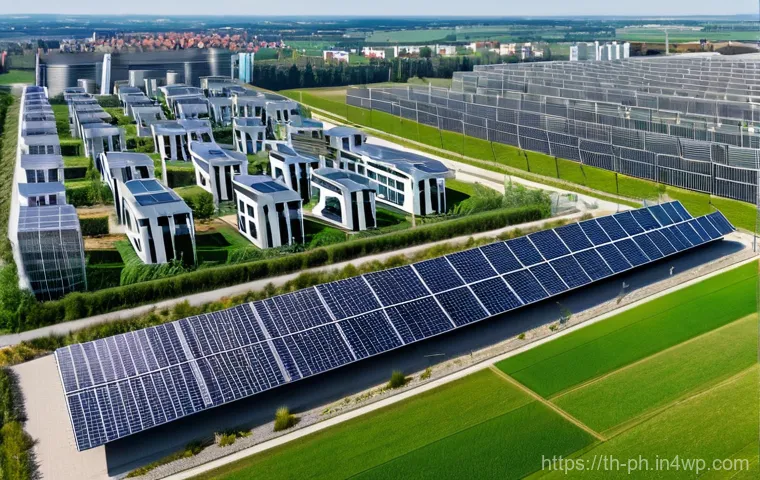 탄소예산 정책의 국제적 사례 연구 - "A wide shot of a modern, sustainable cityscape in Germany, illustrating the 'Energiewende' (energy ...