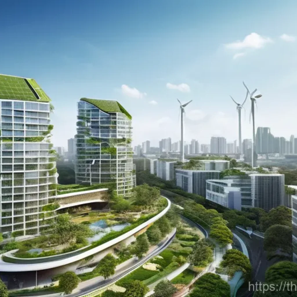 탄소예산 기반 정책의 지속 가능성 평가 - **Prompt:** "A vibrant, futuristic smart city in Thailand, showcasing advanced sustainable infrastru...