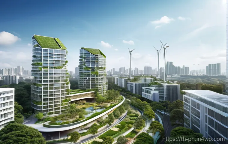 탄소예산 기반 정책의 지속 가능성 평가 - **Prompt:** "A vibrant, futuristic smart city in Thailand, showcasing advanced sustainable infrastru...