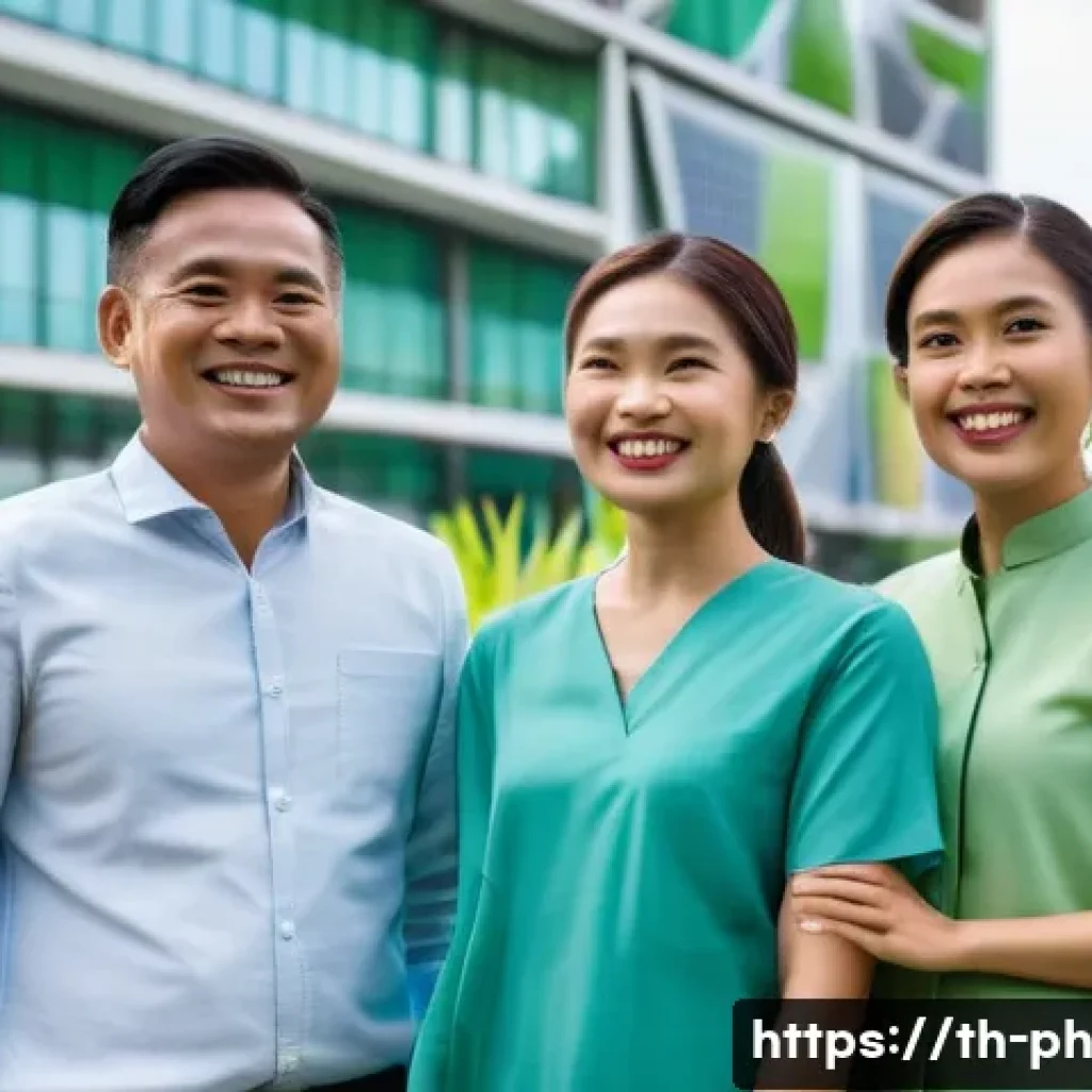 탄소예산 설계의 도전 과제 및 극복 전략 - **Prompt 1: Thailand's Vision for Net Zero 2050** "A vibrant and optimistic scene depicting a di...