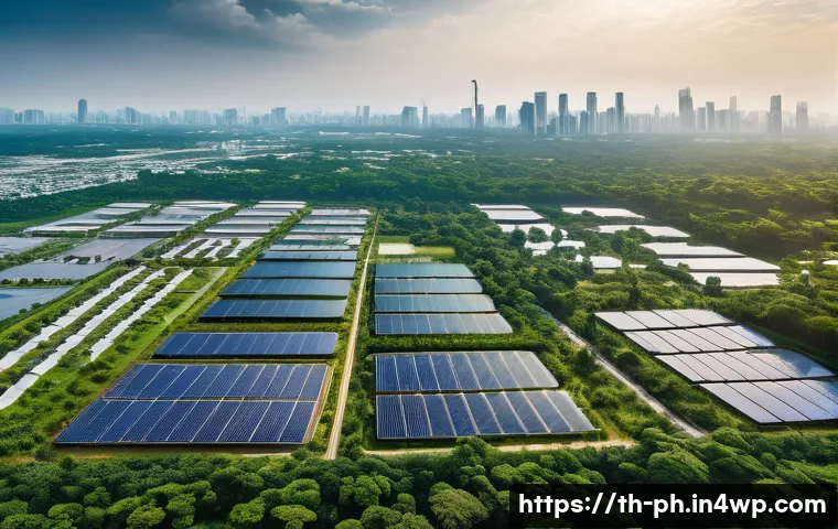탄소예산과 정책 평가의 상관 관계 - A detailed aerial view of Thailand’s urban and rural landscape showing a clear division of carbon bu...