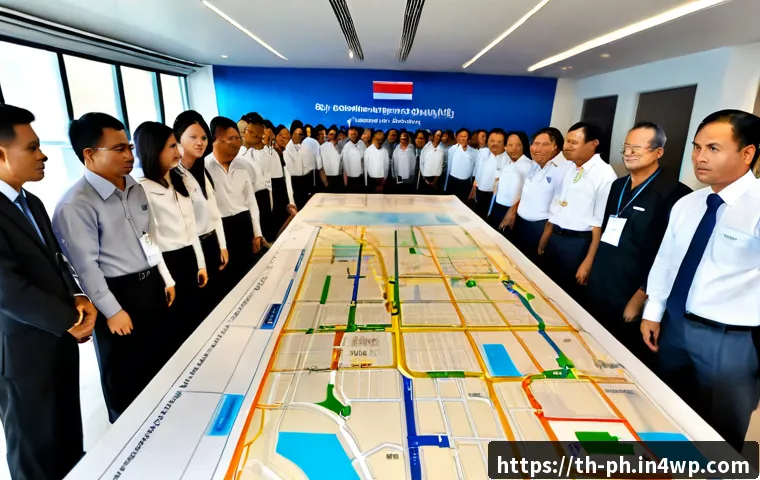 Home 17 탄소예산 기반의 교통 정책 설계 - Photorealistic Bangkok urban transport planning meeting, Thai policy analysts and city officials gat...